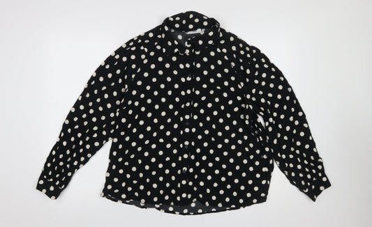 Womens UK Size 12 Noa Noa Black Classic Blouse