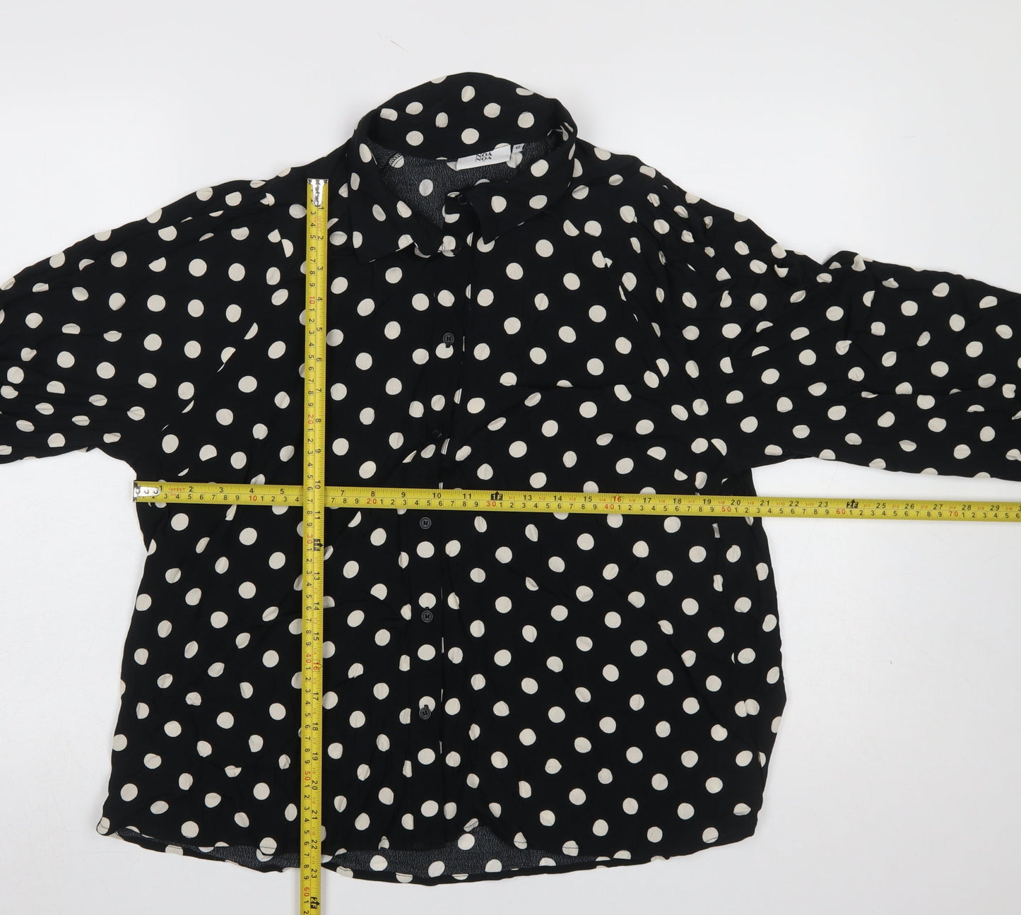Womens UK Size 12 Noa Noa Black Classic Blouse