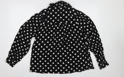 Womens UK Size 12 Noa Noa Black Classic Blouse