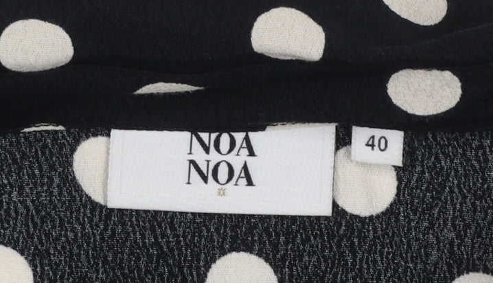 Womens UK Size 12 Noa Noa Black Classic Blouse