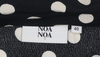 Womens UK Size 12 Noa Noa Black Classic Blouse