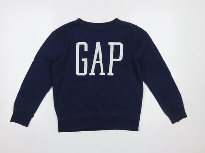 GAP Kids Girls Blue Logo Pullover Sweatshirt Size 10-11 Years