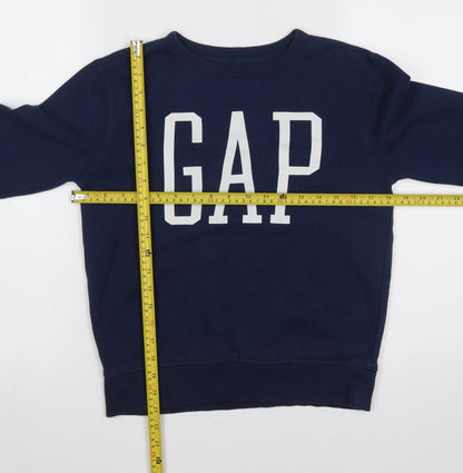 GAP Kids Girls Blue Logo Pullover Sweatshirt Size 10-11 Years