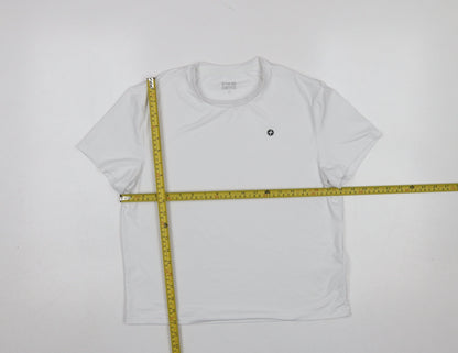 Womens UK Size S Gym+Coffee White Gym & Training Running & Jogging Yoga T-Shirt