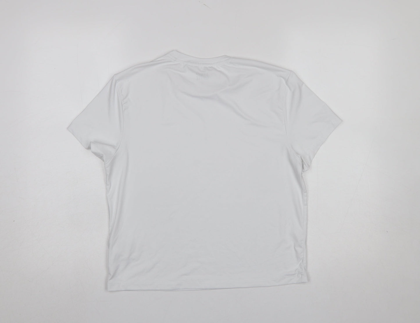 Womens UK Size S Gym+Coffee White Gym & Training Running & Jogging Yoga T-Shirt