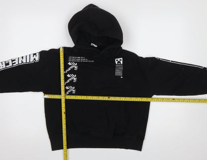 Girls UK Size 10 Years Zara Black Pullover Hoodie