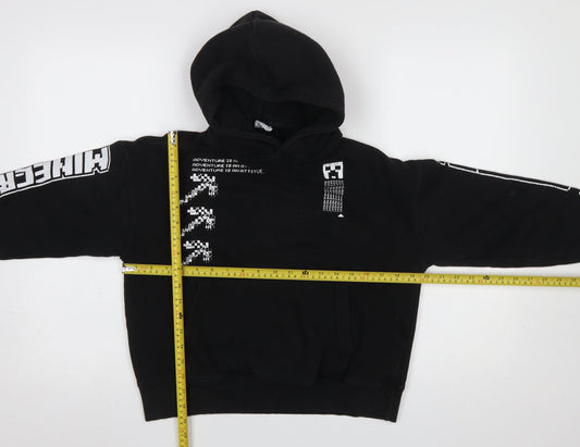Girls UK Size 10 Years Zara Black Pullover Hoodie