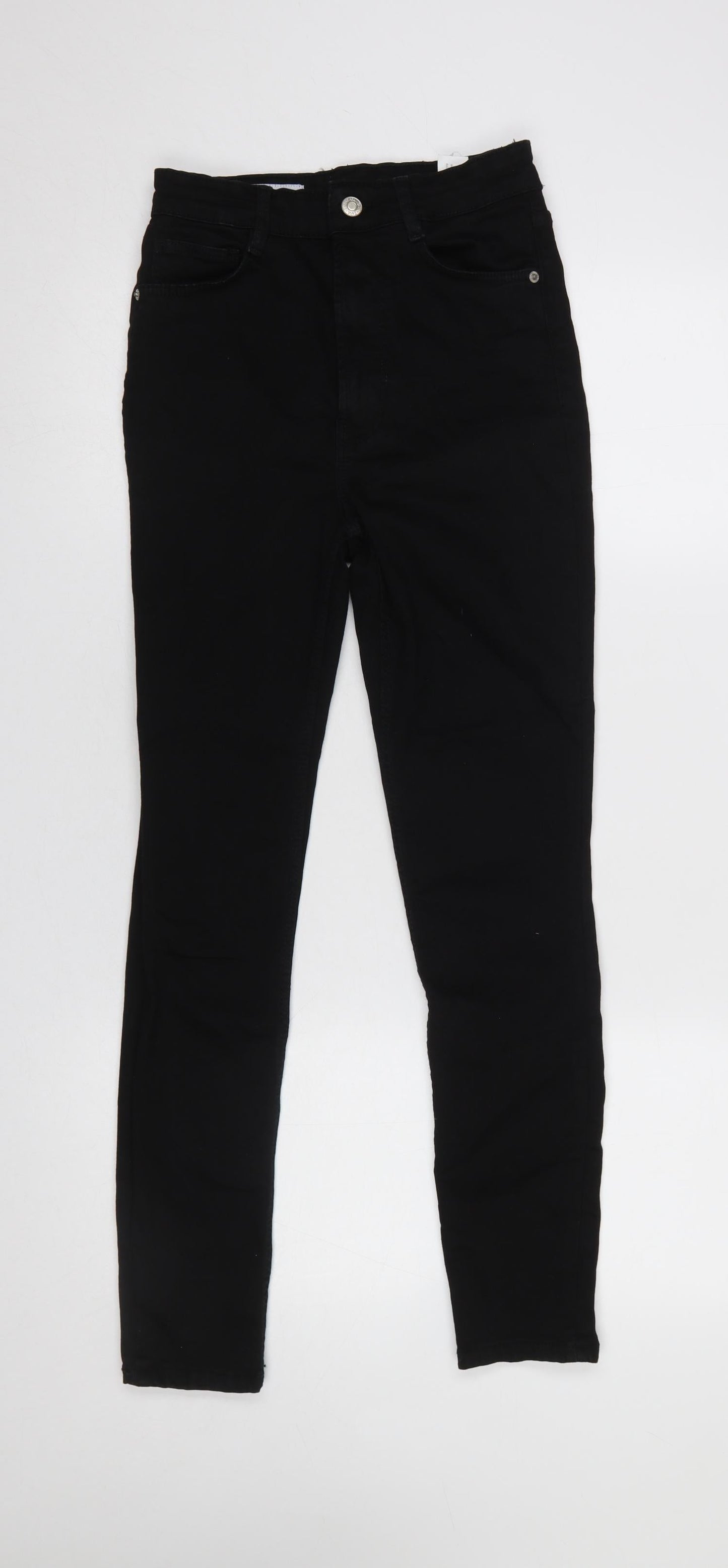 Womens UK Size 10 Zara Slim Fit Skinny Black Jeans