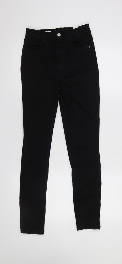 Womens UK Size 10 Zara Slim Fit Skinny Black Jeans