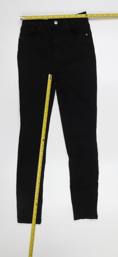 Womens UK Size 10 Zara Slim Fit Skinny Black Jeans
