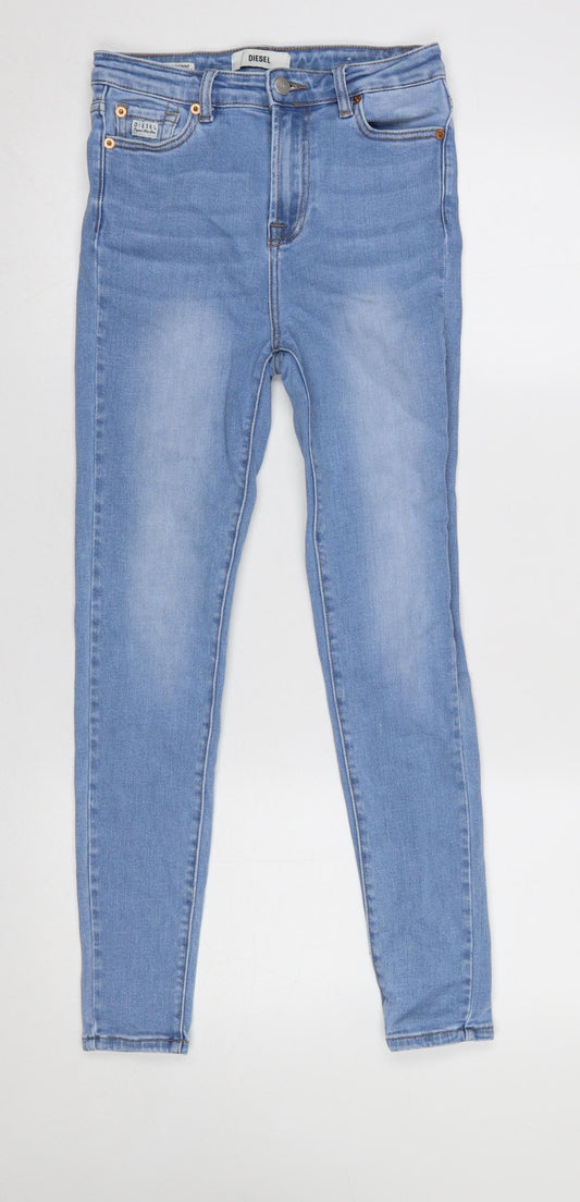 Womens UK Size 8 Diesel Regular Fit Skinny Blue Jeans
