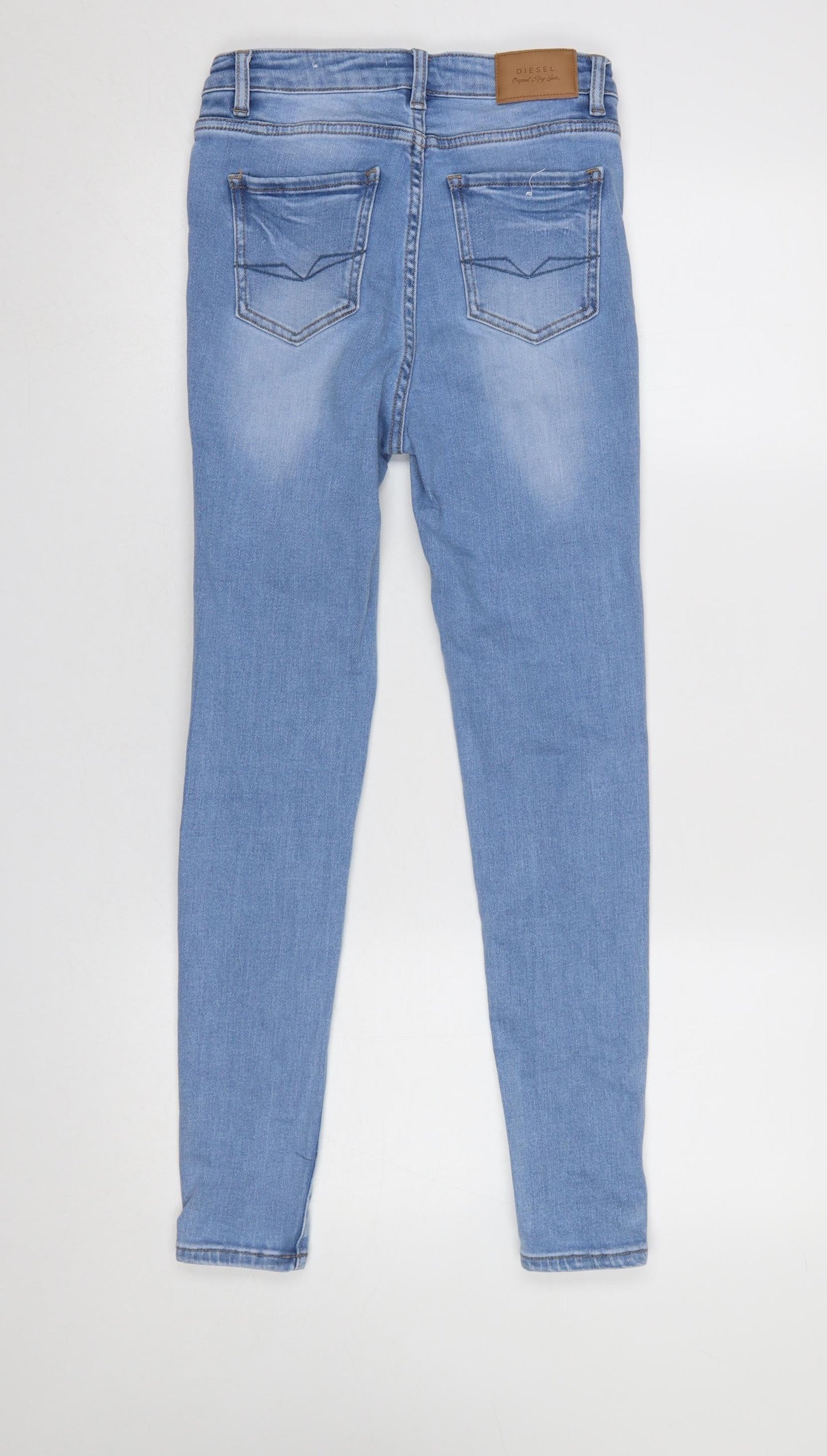 Womens UK Size 8 Diesel Regular Fit Skinny Blue Jeans
