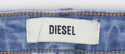 Womens UK Size 8 Diesel Regular Fit Skinny Blue Jeans