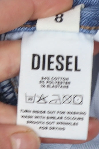 Womens UK Size 8 Diesel Regular Fit Skinny Blue Jeans