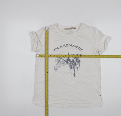 Womens UK Size XS Rue de Femme White Basic T-Shirt