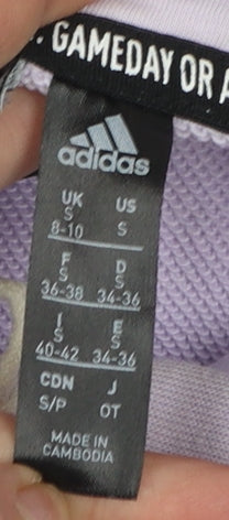 Womens UK Size S adidas Purple Pullover Hoodie