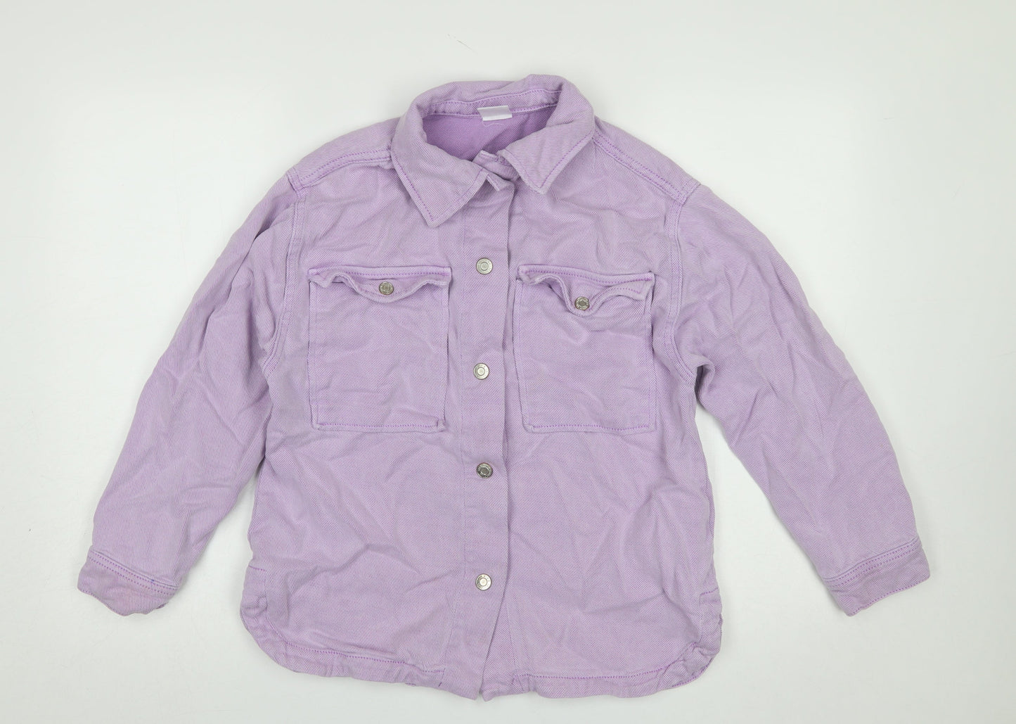 Girls UK Size 11-12 Years Zara Purple Shirt Jacket
