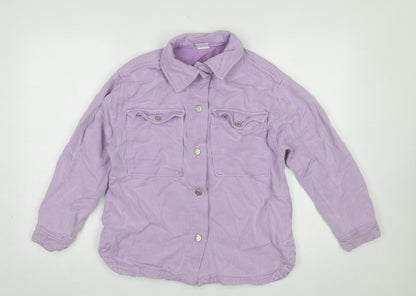 Girls UK Size 11-12 Years Zara Purple Shirt Jacket