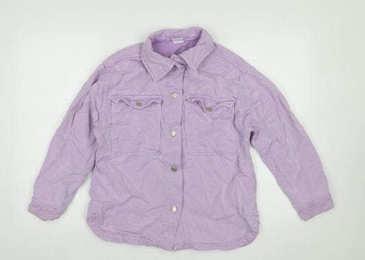 Girls UK Size 11-12 Years Zara Purple Shirt Jacket