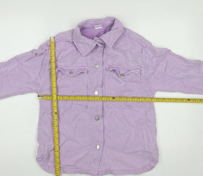 Girls UK Size 11-12 Years Zara Purple Shirt Jacket