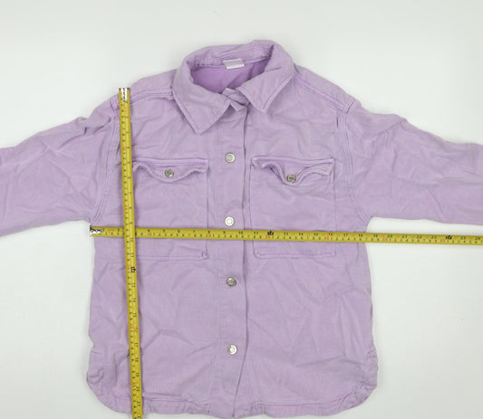Girls UK Size 11-12 Years Zara Purple Shirt Jacket