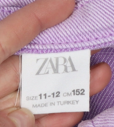 Girls UK Size 11-12 Years Zara Purple Shirt Jacket