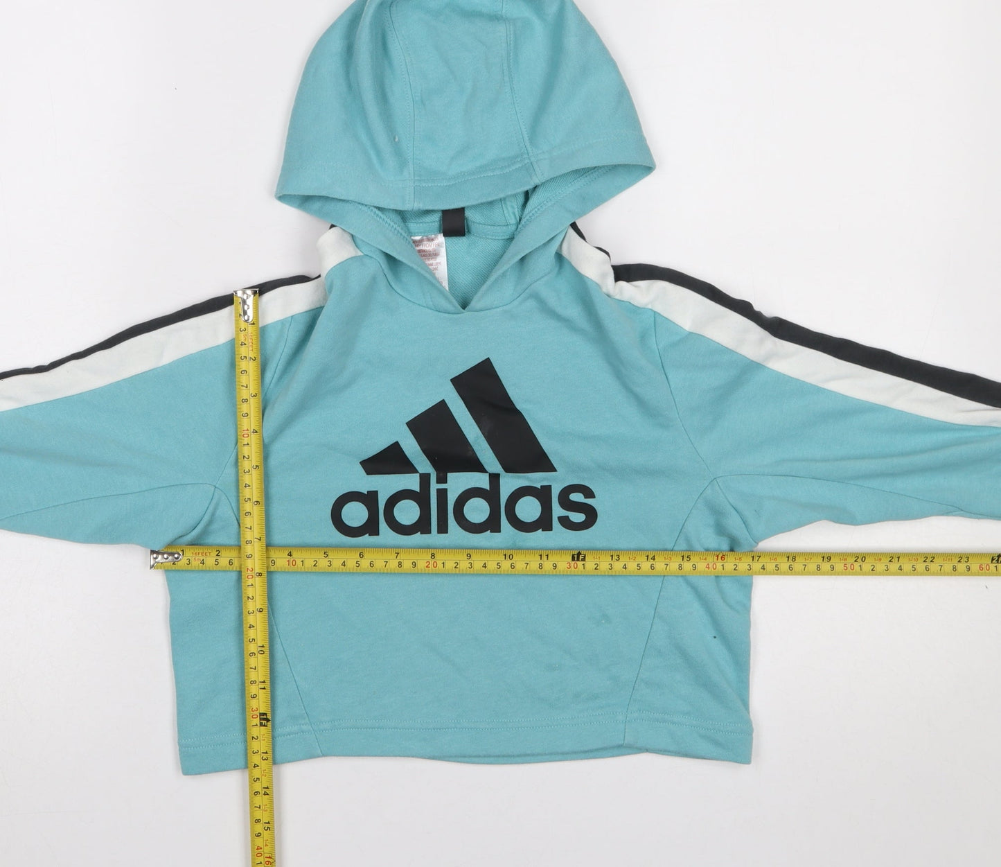 Girls UK Size 9-10 Years adidas Blue Pullover Hoodie