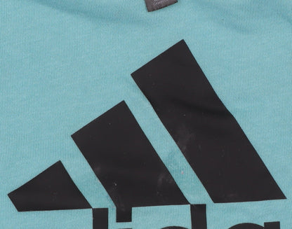 Girls UK Size 9-10 Years adidas Blue Pullover Hoodie