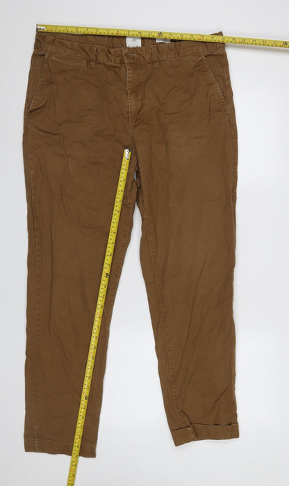 Mens UK Size L H&M Regular Fit Chino Brown Trousers