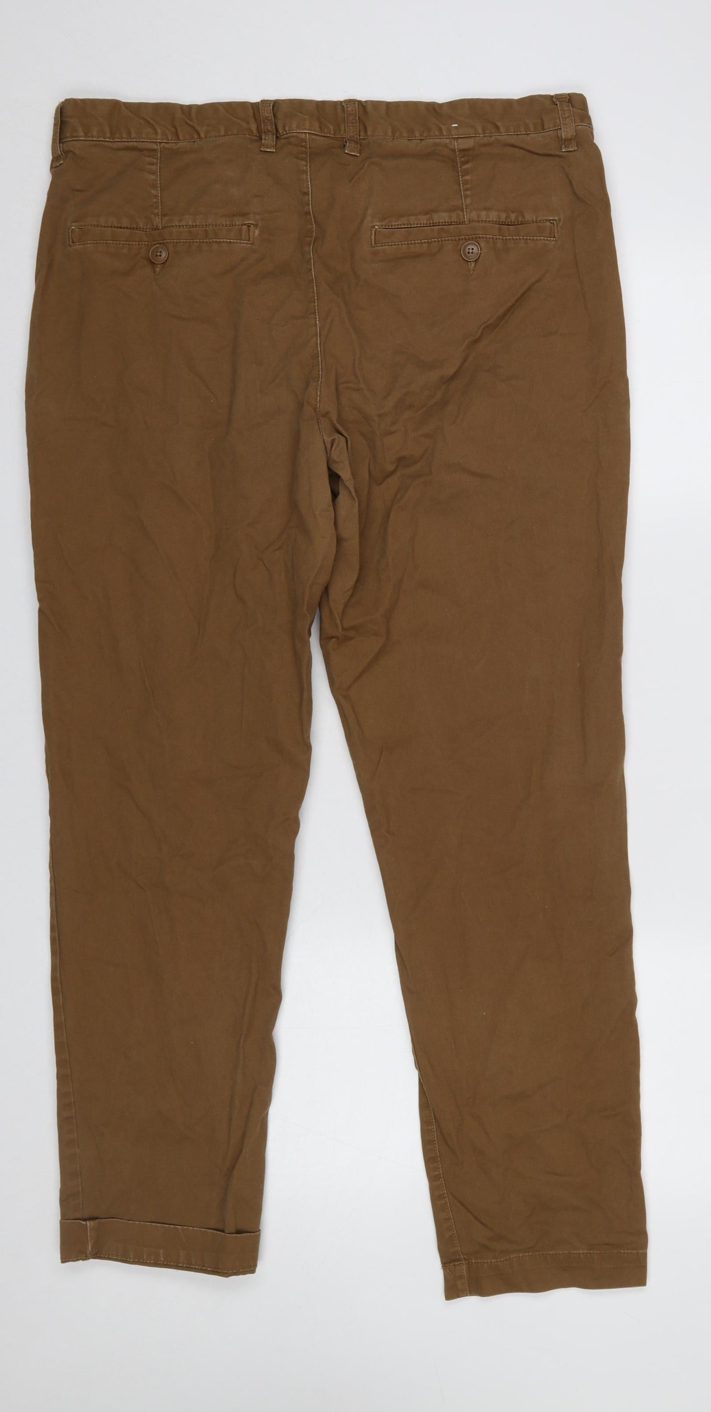 Mens UK Size L H&M Regular Fit Chino Brown Trousers