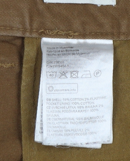 Mens UK Size L H&M Regular Fit Chino Brown Trousers