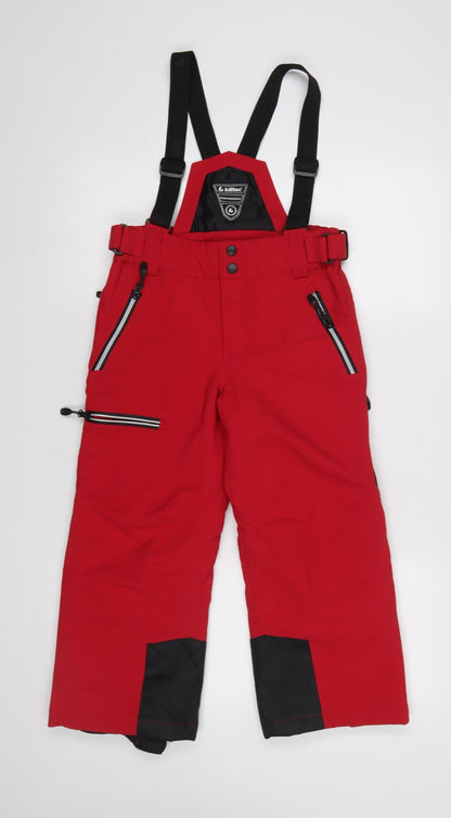Boys UK Size 8 Years Killtec Regular Fit Snow Pants Red Trousers