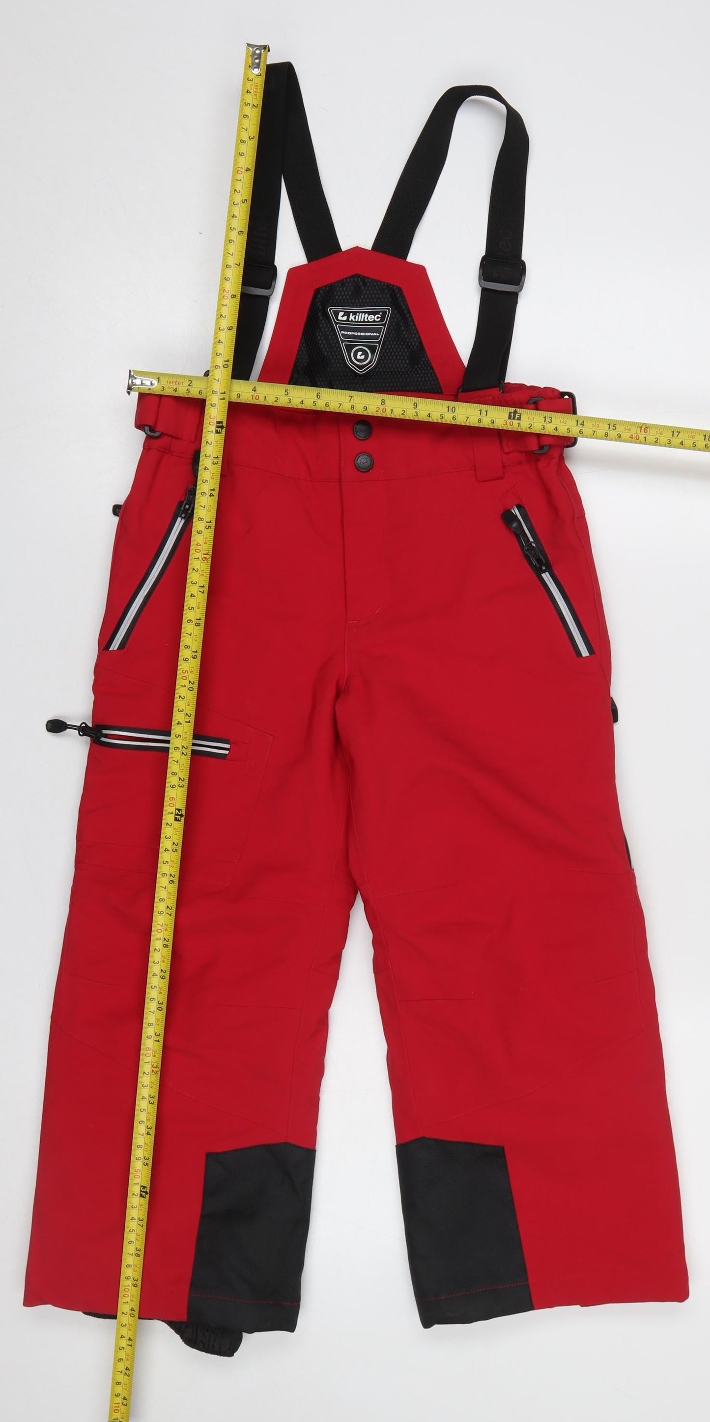 Boys UK Size 8 Years Killtec Regular Fit Snow Pants Red Trousers