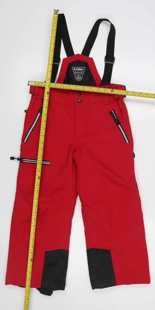 Boys UK Size 8 Years Killtec Regular Fit Snow Pants Red Trousers