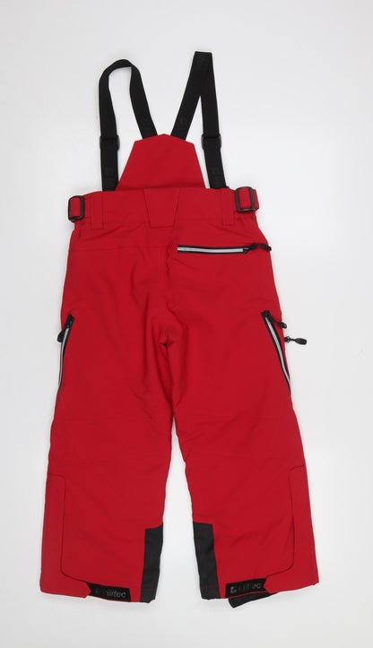 Boys UK Size 8 Years Killtec Regular Fit Snow Pants Red Trousers
