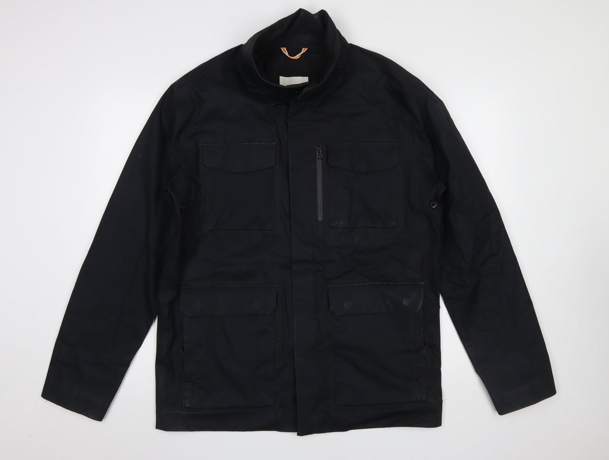 Mens UK Size L SWIMS Black Rain Coat