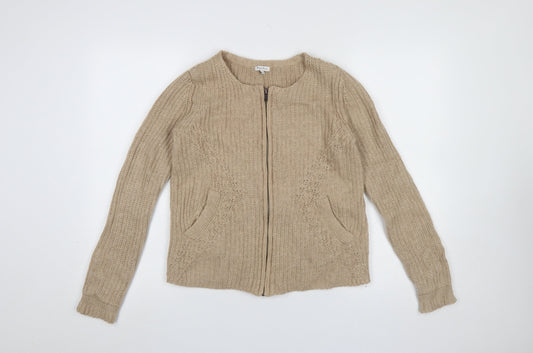 Womens UK Size L Part Two Beige Cardigan Jumper