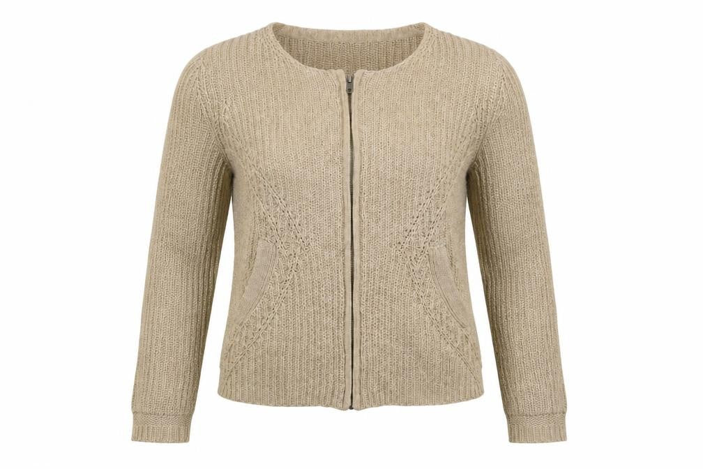 Womens UK Size L Part Two Beige Cardigan Jumper