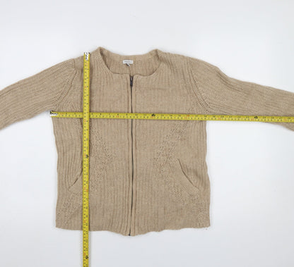 Womens UK Size L Part Two Beige Cardigan Jumper