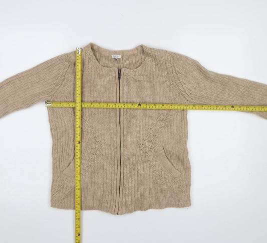 Womens UK Size L Part Two Beige Cardigan Jumper