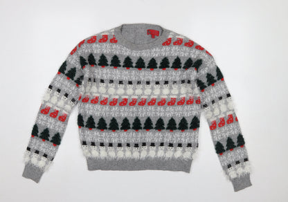 Womens UK Size 8 NEXT Grey Pullover Jumper