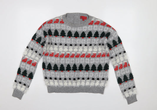 Womens UK Size 8 NEXT Grey Pullover Jumper