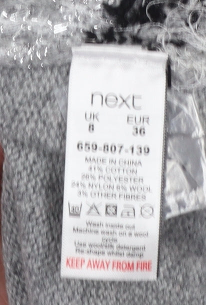 Womens UK Size 8 NEXT Grey Pullover Jumper