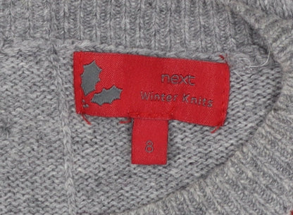 Womens UK Size 8 NEXT Grey Pullover Jumper