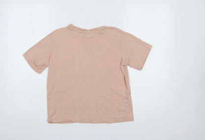 Girls UK Size 8-10 Years H&M Pink Basic T-Shirt