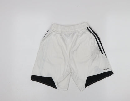 Adidas Boys White Athletic Football Shorts 12 Years Soccer Training