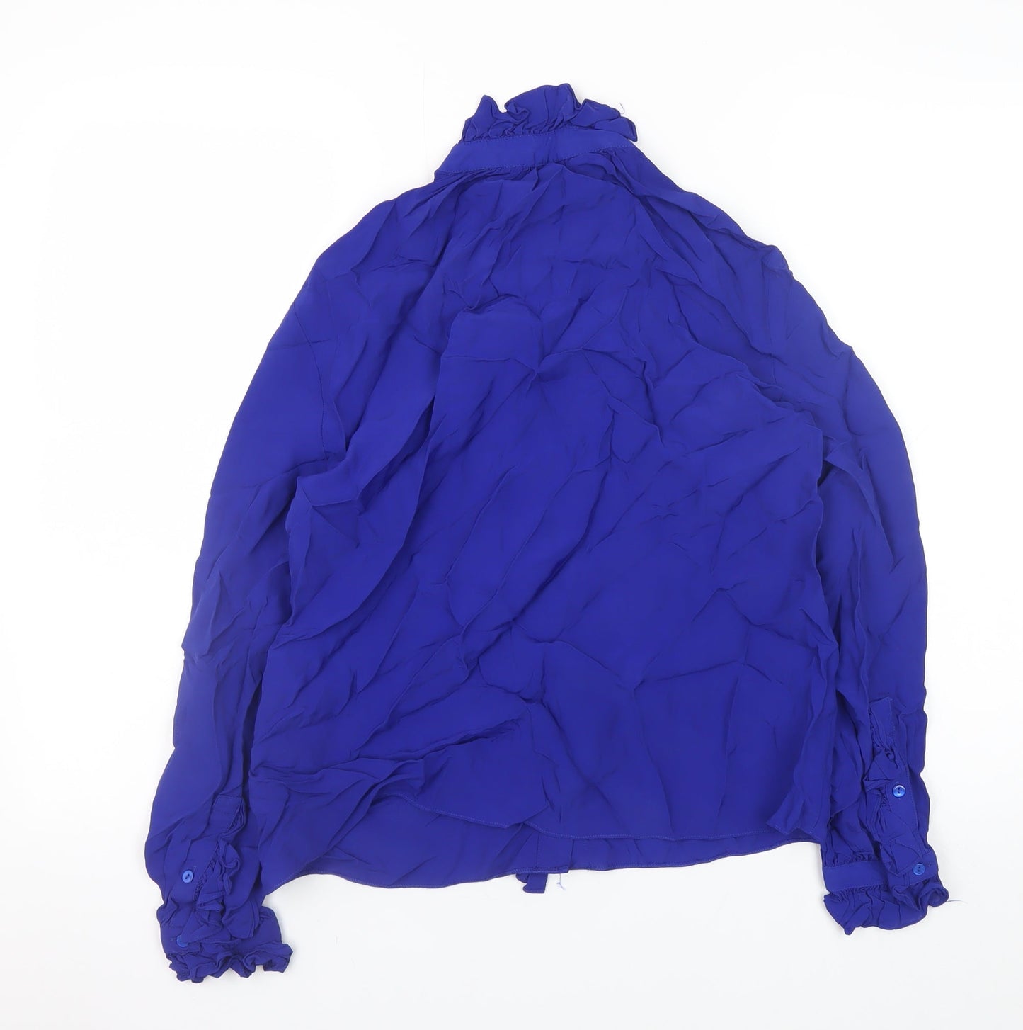 Womens UK Size 12 Zara Blue Basic Blouse