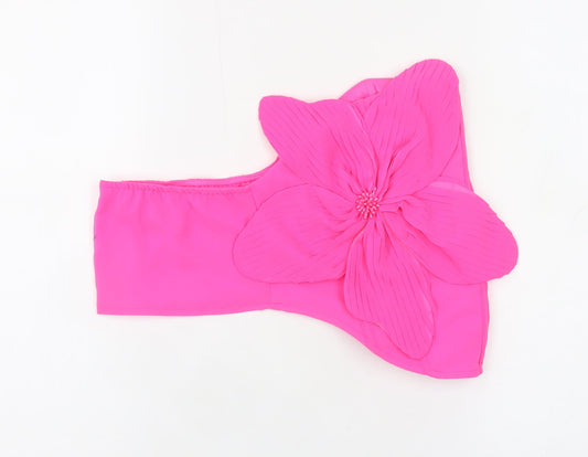 Womens UK Size 14 Boohoo Pink Cropped Blouse