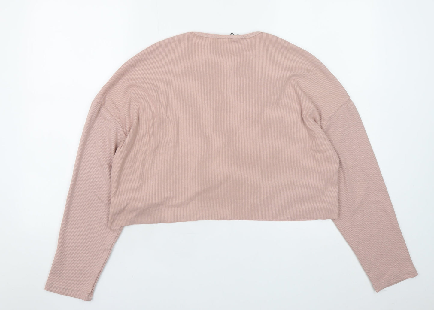 Stradivarius Womens Pink NYC 1990 Long Sleeve Pullover Jumper Size 8