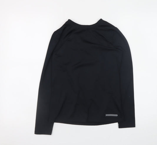 Girls UK Size 10-11 Years Dunnes Stores Black Basic T-Shirt